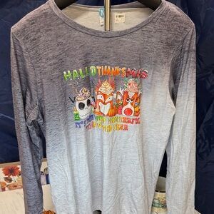 Gray HalloThanksMas Women's Long Sleeve Tee